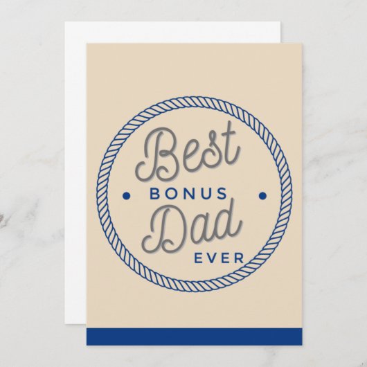 Stepdad Typografie Bedankkaart (Voorkant / Achterkant)