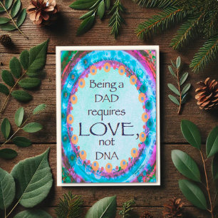 Stepdad Vaderdag DNA Quote Inspirerend Kaart