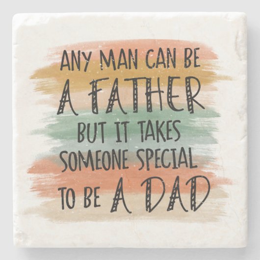 Stepdad Vaderdag Gift | Speciale vader Stenen Onderzetter (Voorkant)