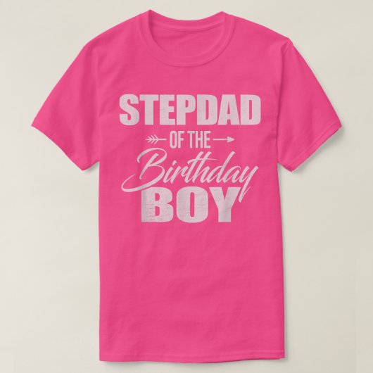 Stepdad van de geboorte-jongen-wedstrijd t-shirt (Design voorkant)