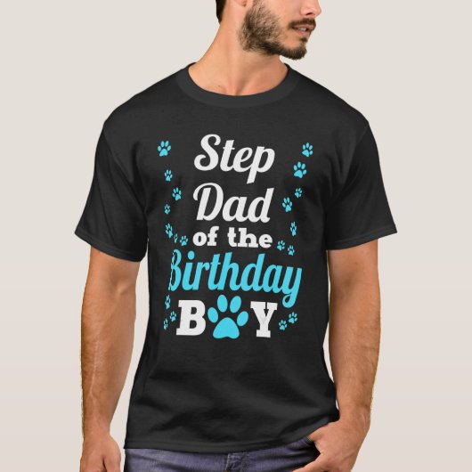 Stepdad van de jongen die de dag van de geboorte d t-shirt (Voorkant)