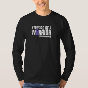 Stepdad van een krijger Paarse lint Lupus Awarenes T-shirt