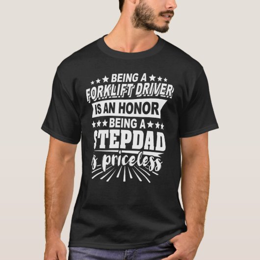 Stepdad vorkheftruck operator t-shirt (Voorkant)