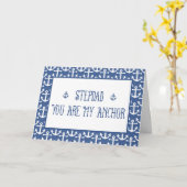 Stepdad-You Are My Anchor-Happy Vaderdag Kaart (Gele Bloem)