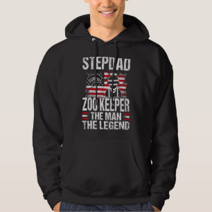 Stepdad Zoo Houder van het Man De Legende Retro US Hoodie