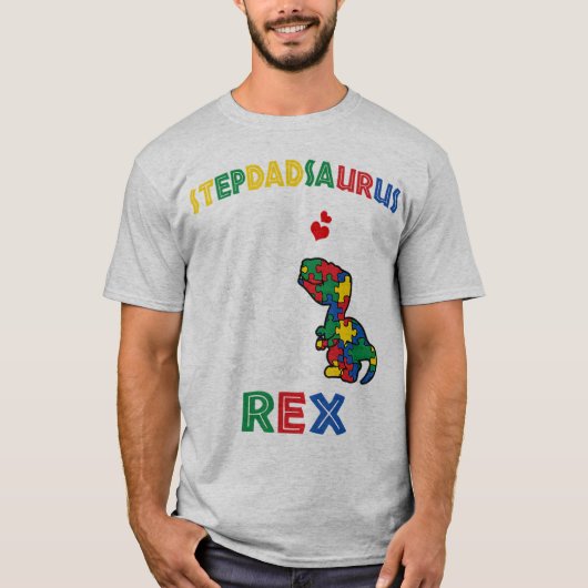 Stepdadrsaurus Rex - Ideaal voor stiefvader die T-shirt (Voorkant)