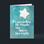 Stepdaughter Tween or Teen Birthday Night Sky Kaart<br><div class="desc">This birthday card is meant for your step daughter who is celebrating her special day. Let her know that she a bright star in your life and that she should keep on shining.</div>