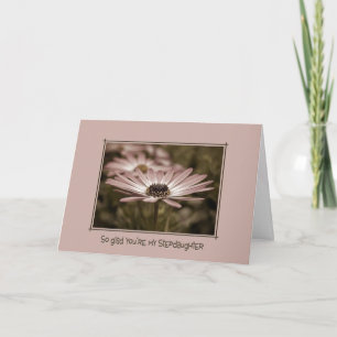 Stepdochter's Birthday Pink Daisy Kaart