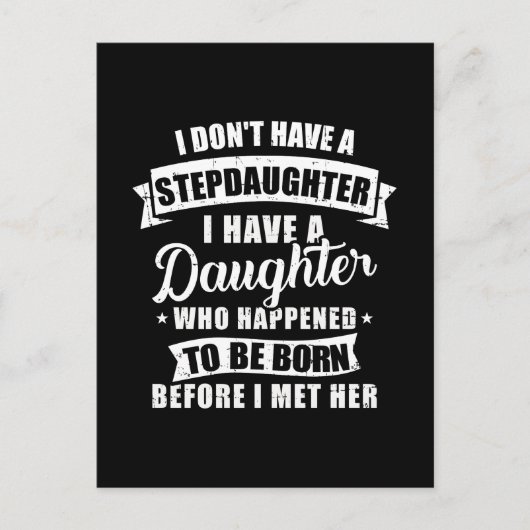 Stepfather-dochter, geboren voor ze Stepdochter on Briefkaart (Voorkant)
