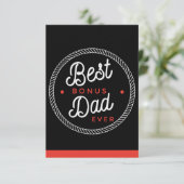 Stepfather Fathers day Cards, Black Best Bonus Pap Kaart (Staand voorkant)