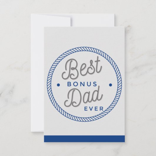 Stepfather Fathers day Cards, Grey Best Bonus Pap Kaart (Voorkant)
