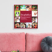 Stepfather Stepdad Definition 12 Photo Burgundy Canvas Afdruk (Insitu (Woonkamer))