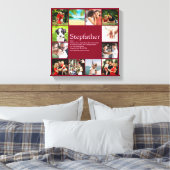 Stepfather Stepdad Definition 12 Photo Burgundy Canvas Afdruk (Insitu (Slaapkamer))