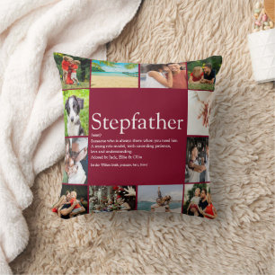 Stepfather Stepdad Definition 12 Photo Burgundy Kussen