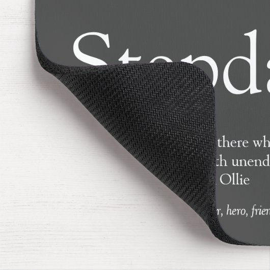 Stepfather Stepdad Definition 3 Foto van Fun Gray Muismat (Hoek)