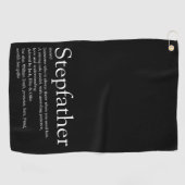 Stepfather, Stepdad Definition Black en White Golfhanddoek (Horizontaal)