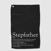 Stepfather, Stepdad Definition Black en White Golfhanddoek (Voorkant)
