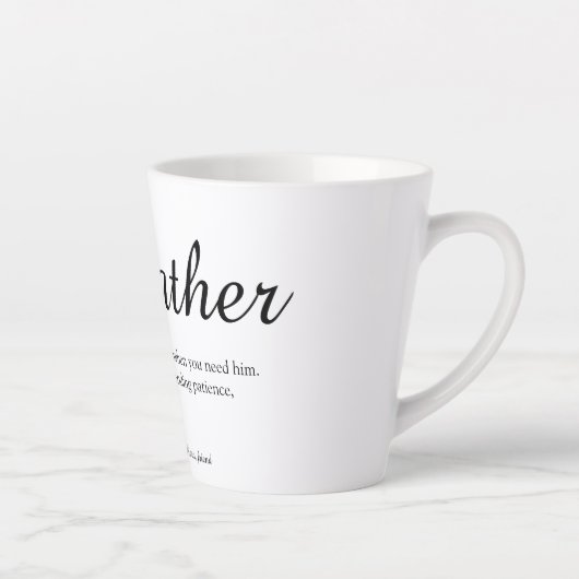 Stepfather, Stepdad Definition Chic Script Fun Latte Mok (Rechts)