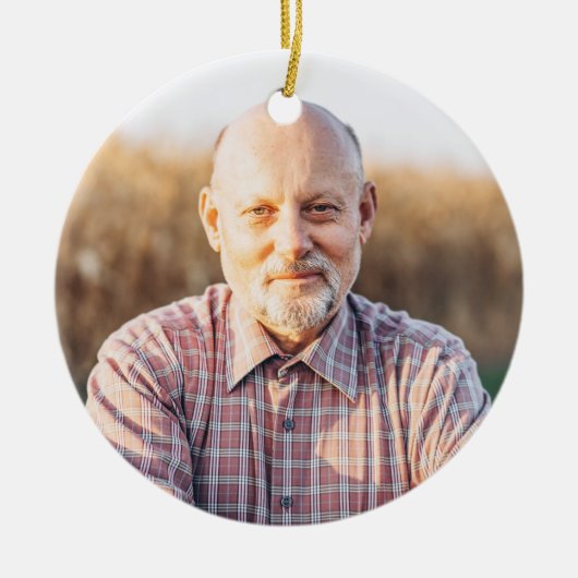 Stepfather Stepdad Definition Fotokerstmis Keramisch Ornament (Voorkant)