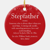 Stepfather Stepdad Definition Fotokerstmis Keramisch Ornament (Achterkant)