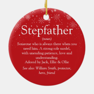 Stepfather Stepdad Definition Fotokerstmis Keramisch Ornament