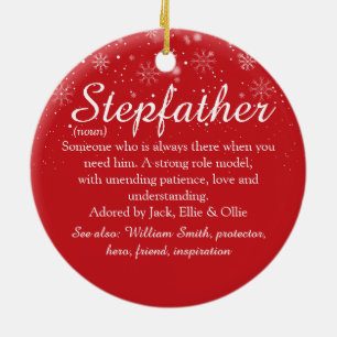Stepfather Stepdad Definition Merry Kerstry Keramisch Ornament