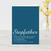Stepfather Stepdad Definition Script Blue Fun Kaart (Gele Bloem)