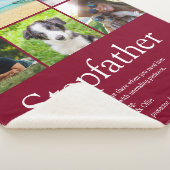 Stepfather Stepdad Fun Modern Photo Collage Sherpa Deken (3/4)