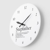 Stepfather Stepdad Quote Black and White Grote Klok (Hoek)