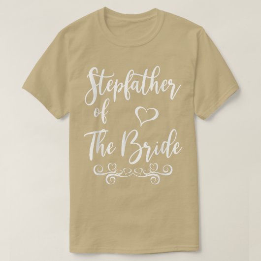 Stepfather van Bride & Groom Wedding Matching T-Sh T-shirt (Design voorkant)