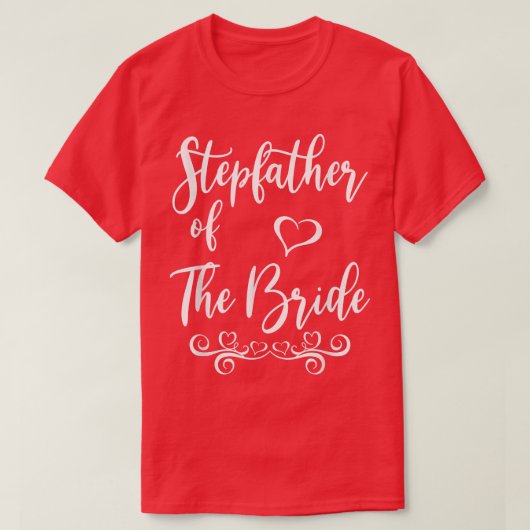 Stepfather van Bride & Groom Wedding Matching T-Sh T-shirt (Design voorkant)