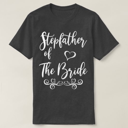 Stepfather van Bride & Groom Wedding Matching T-shirt (Design voorkant)