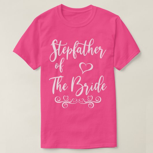 Stepfather van Bride & Groom Wedding MatchingT-Shi T-shirt (Design voorkant)