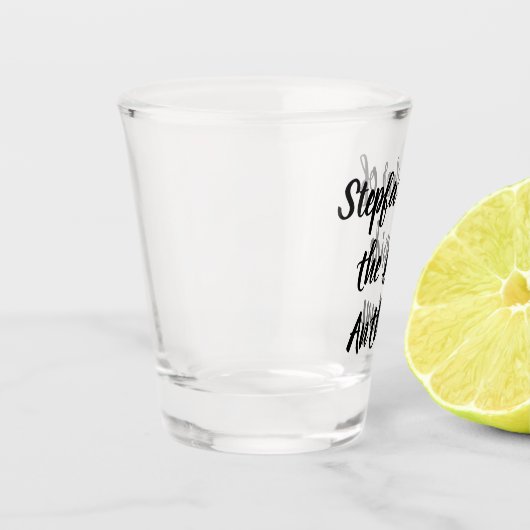 Stepfather van de Bride Black Custom Name Wedding Shot Glas (Links)