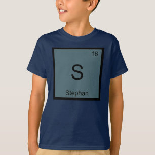 Stephan Naam Chemie Element Periodiek Systeem T-shirt