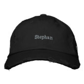 "Stephan" Naam in Borduurwerk, Geborduurde Pet (Voorkant)