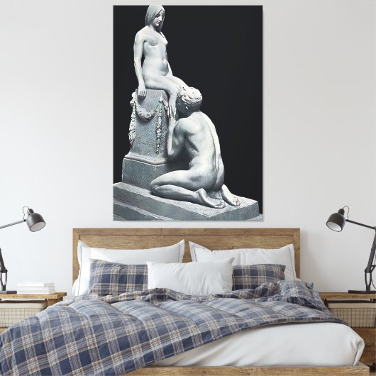 Stephan Sinding - Aanbidding (1903) Canvas Afdruk (Insitu (Slaapkamer))
