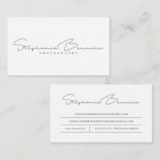 Stephanie Bernice Visitekaartje (Voorkant / Achterkant)