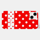 Stephanie - Cute Polka Dots with Jouw naam - Case-Mate iPhone Case (Achterkant (horizontaal))