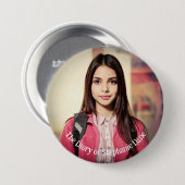 Stephanie Dane Ronde Button 7,6 Cm (Voorkant /achterkant)