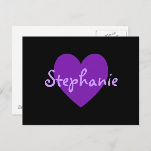 Stephanie in het Paars Briefkaart (Voorkant / Achterkant)