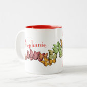 Stephanie is veertig. Koffie-Mok 2 Tweekleurige Koffiemok (Voorkant links)