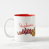 Stephanie is veertig. Koffie-Mok 2 Tweekleurige Koffiemok (Links)