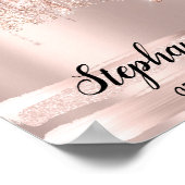 Stephanie Naam Betekenis Verjaardag 16e Roos Cadea Poster (Hoek)