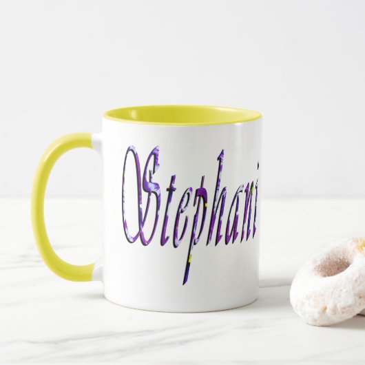 Stephanie, Name Logo, Mok (Met donut)