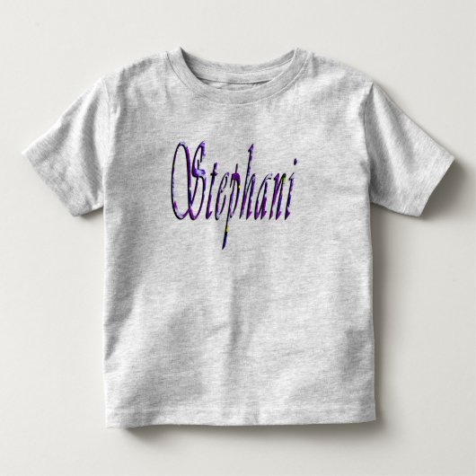 Stephanie, Name, Logo, Toddler Grey T shirt (Voorkant)
