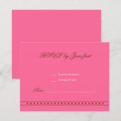 Stephanie Tess Bat Mitzvah Invitation RSVP Kaartje (Voorkant / Achterkant)
