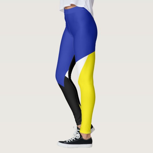 Stephanie voegt Jouw naam Abstracte kunst Leggings (Links)