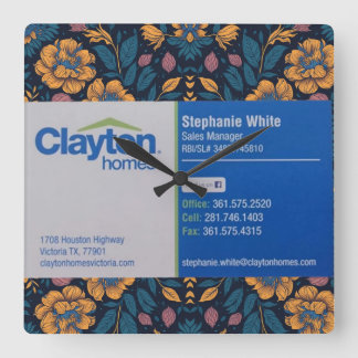Stephanie White Clayton Homes Vierkante Klok