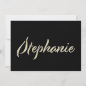 Stephanie white gold Handwriting Karte Kaart (Voorkant)